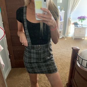 Plaid overall skirt (sorry about dusty mirror lol)